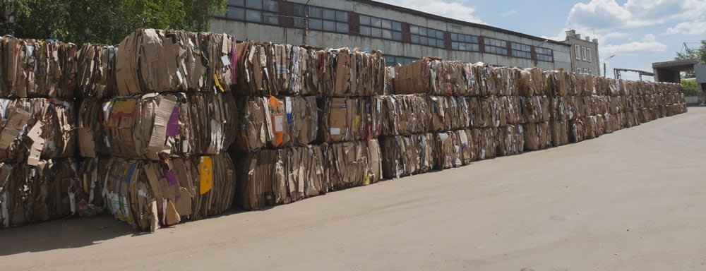 bales of cardboard